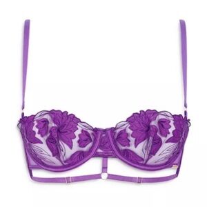 New! Bluebella Isla Floral Mesh Bra purple outright pride nwt 10831